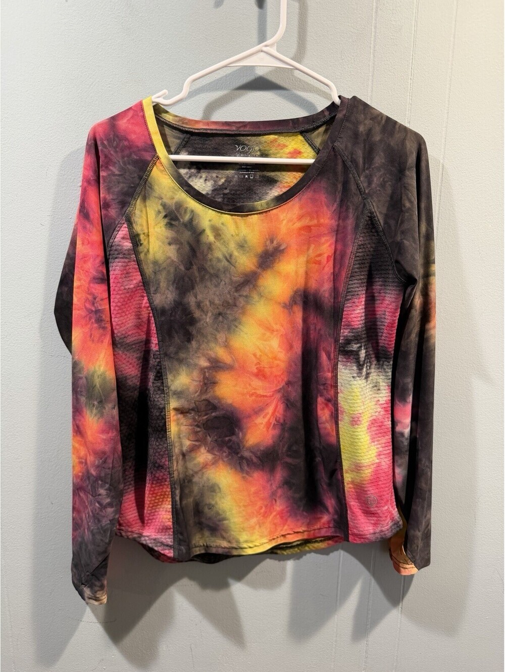 Womens Vogo Athletic Long Sleeves T Shirt Size Medium Multicolor